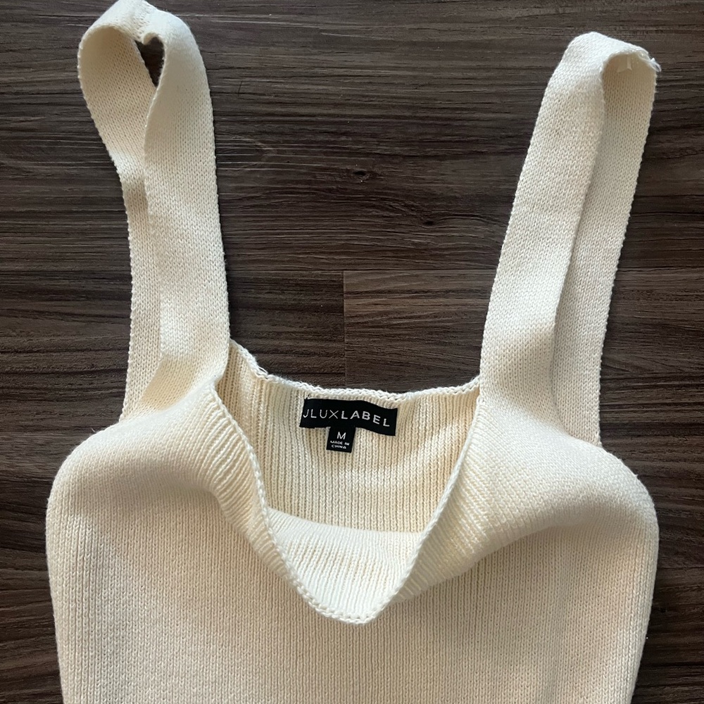JLUXLABLE Cream Siren Sweater Dress